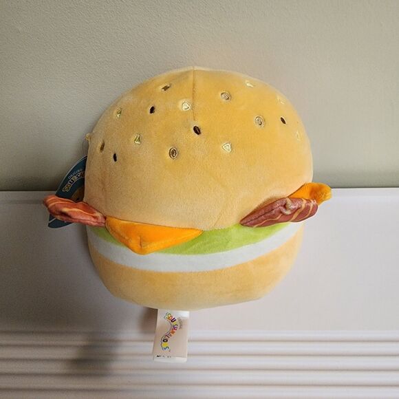 Squishmallows Geronimo The Bagel Breakfast Sandwich 8" Food Plush NWT - Picture 8 of 13